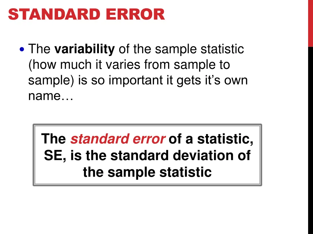 standard error