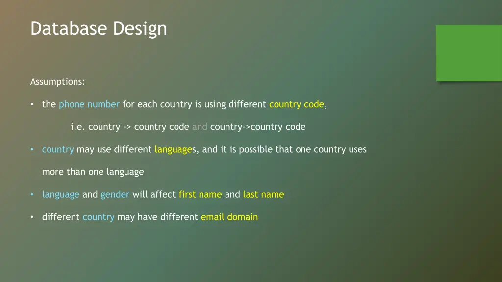 database design