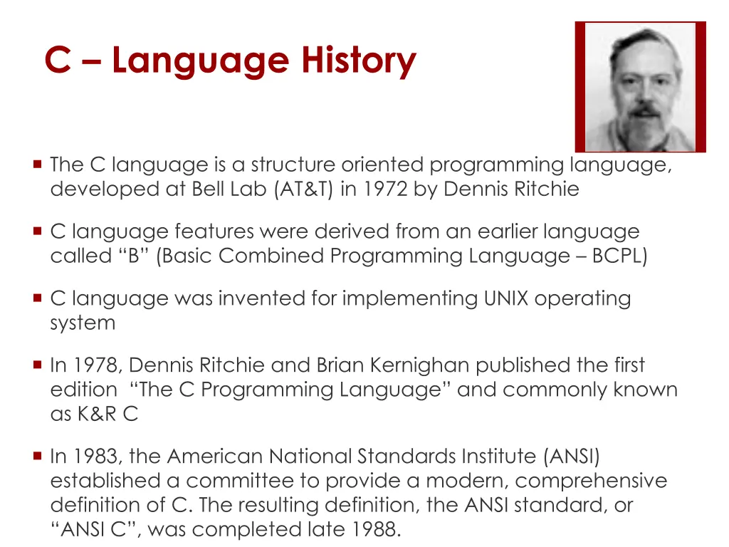 c language history