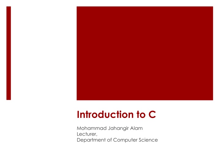 introduction to c