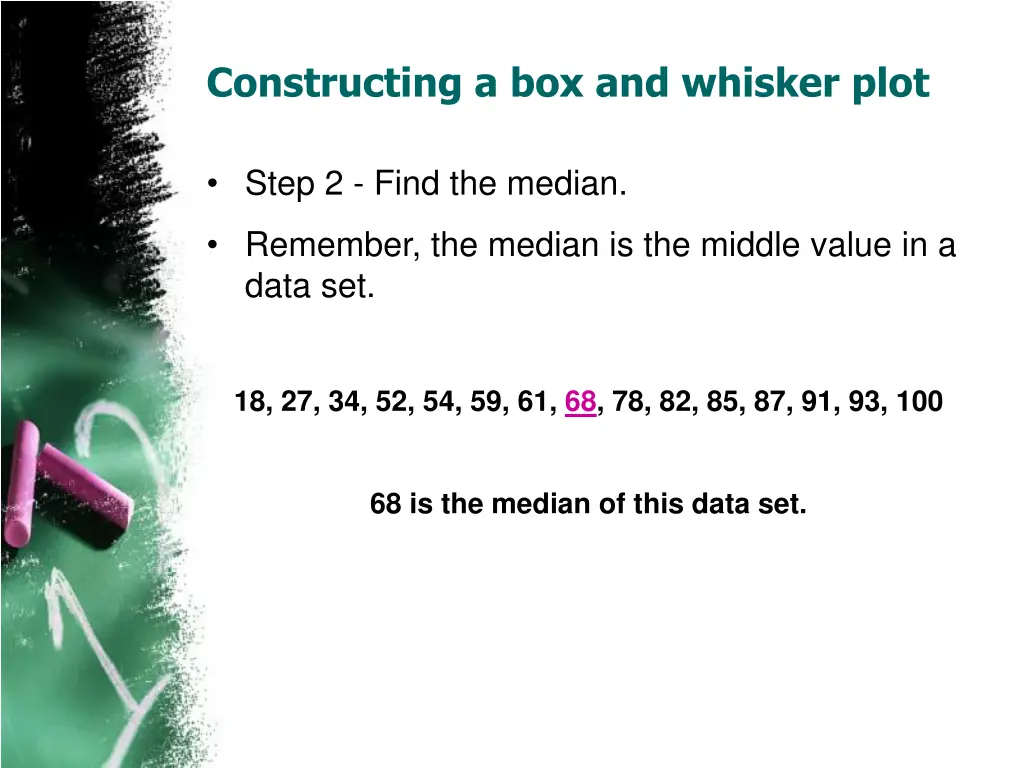 constructing a box and whisker plot 1