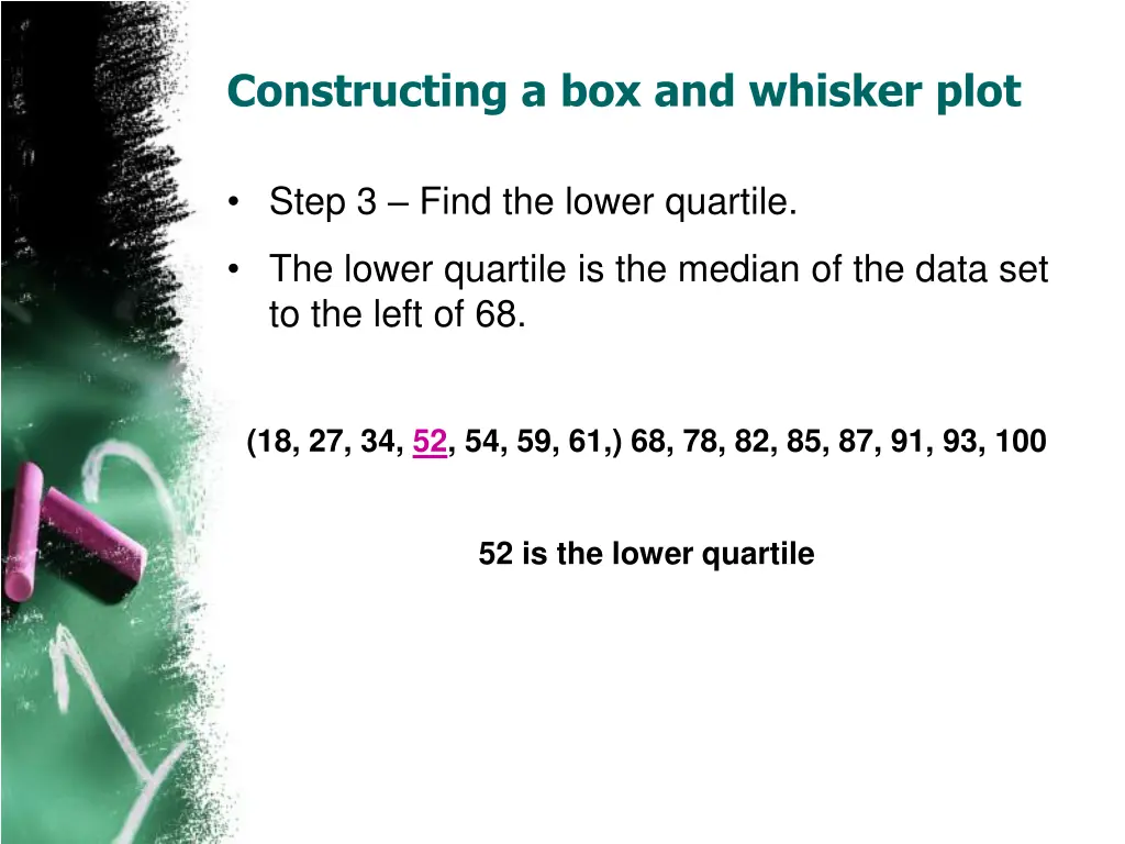 constructing a box and whisker plot 2