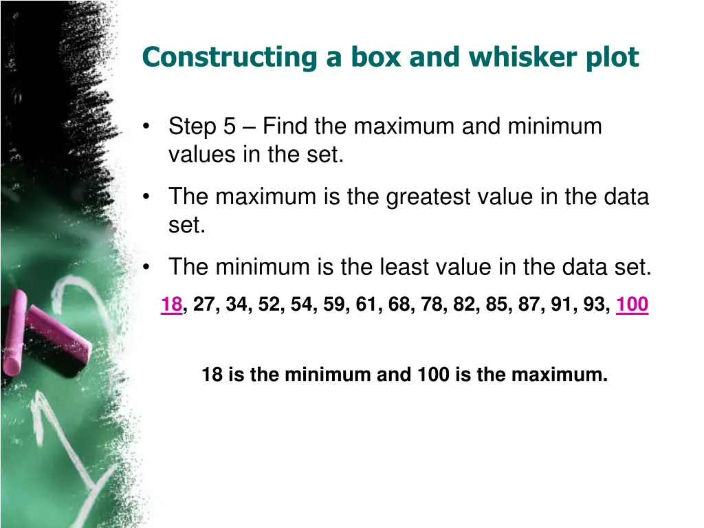 constructing a box and whisker plot 4