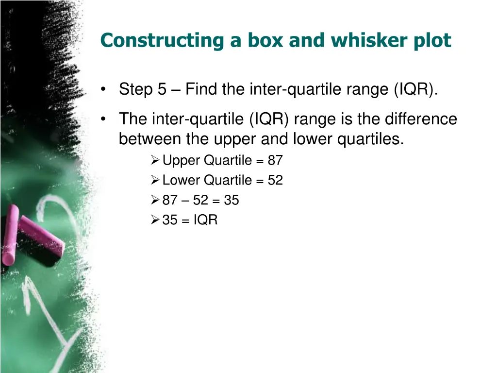 constructing a box and whisker plot 5