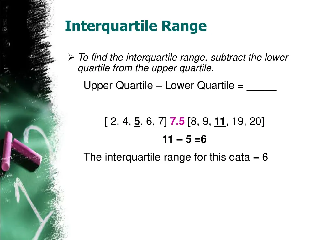 interquartile range
