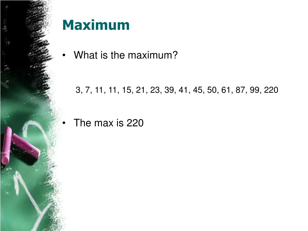 maximum