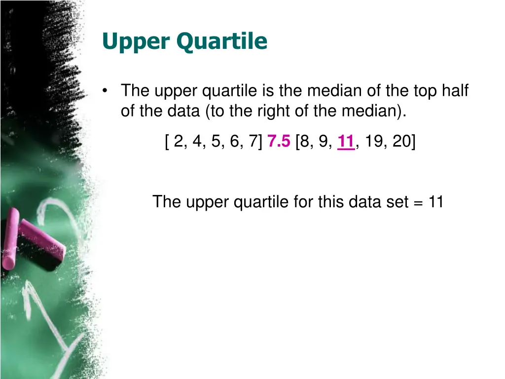 upper quartile