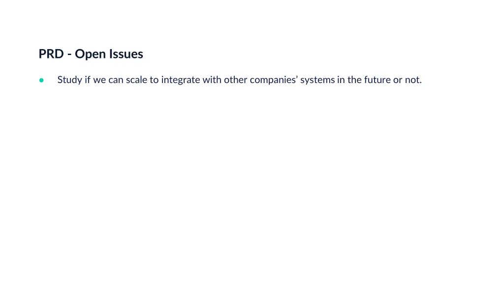 prd open issues