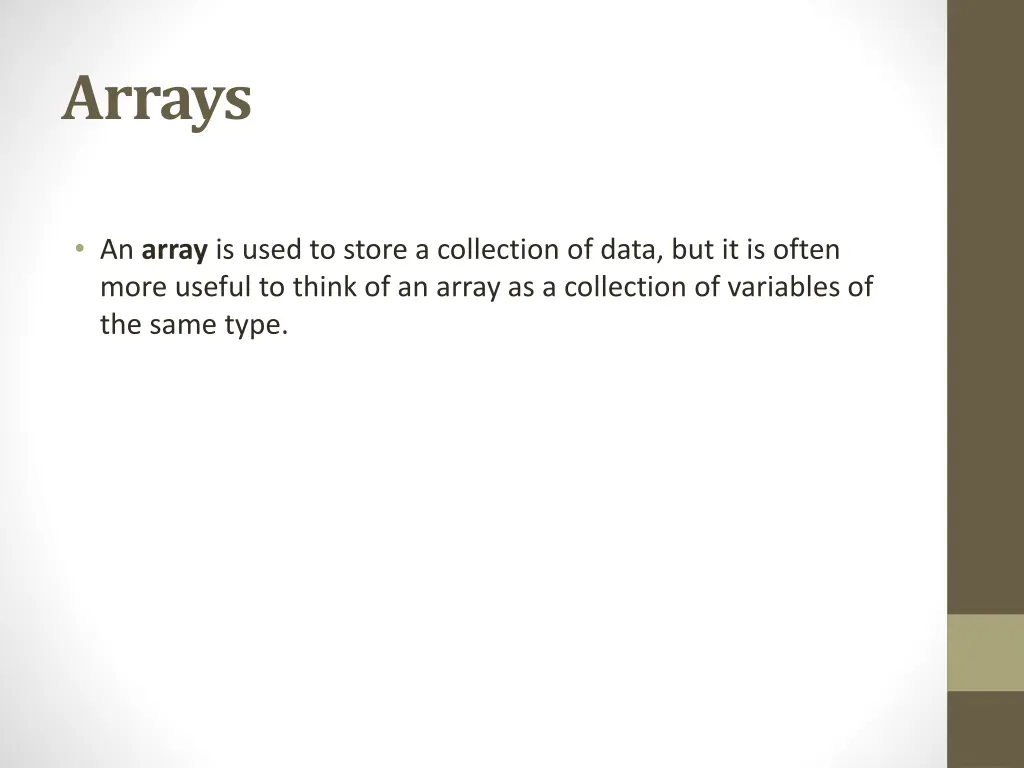 arrays