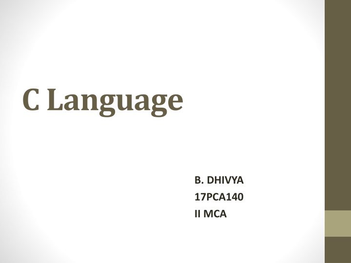 c language