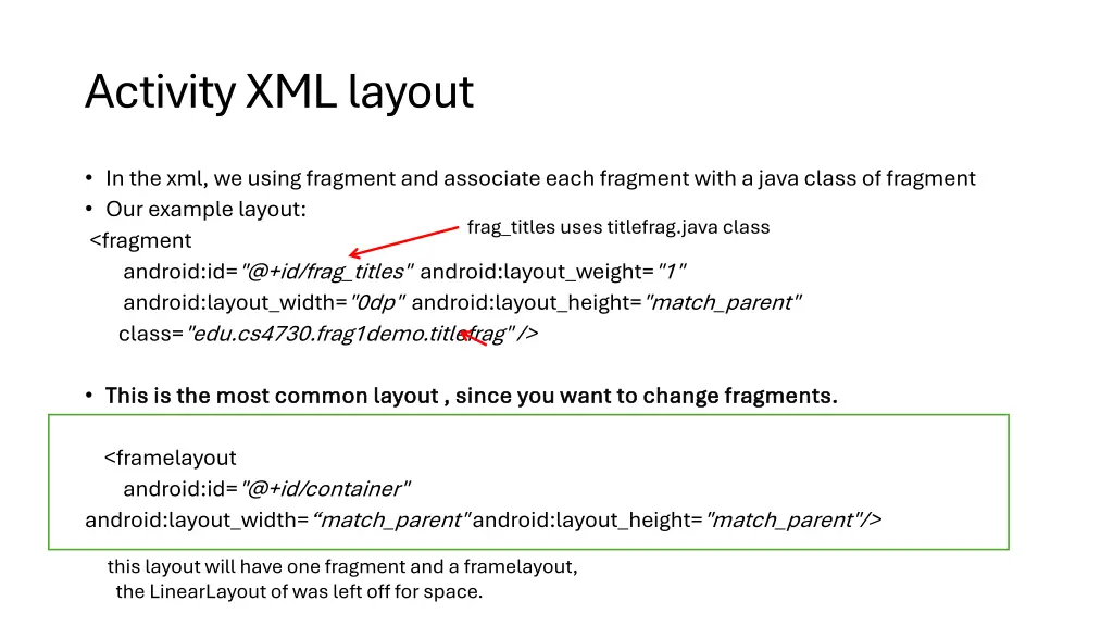 activity xml layout
