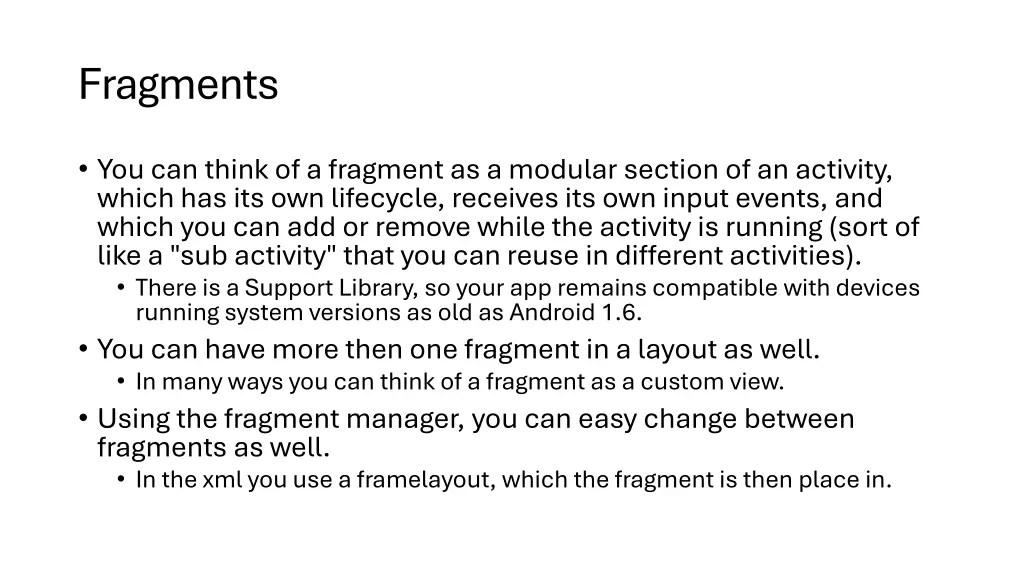 fragments