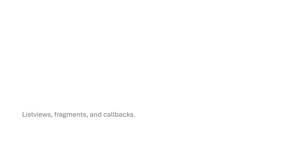 listviews fragments and callbacks