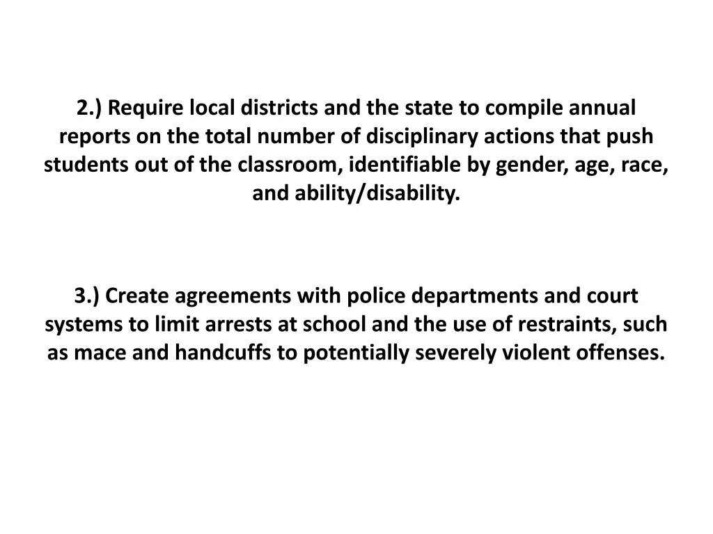 2 require local districts and the state