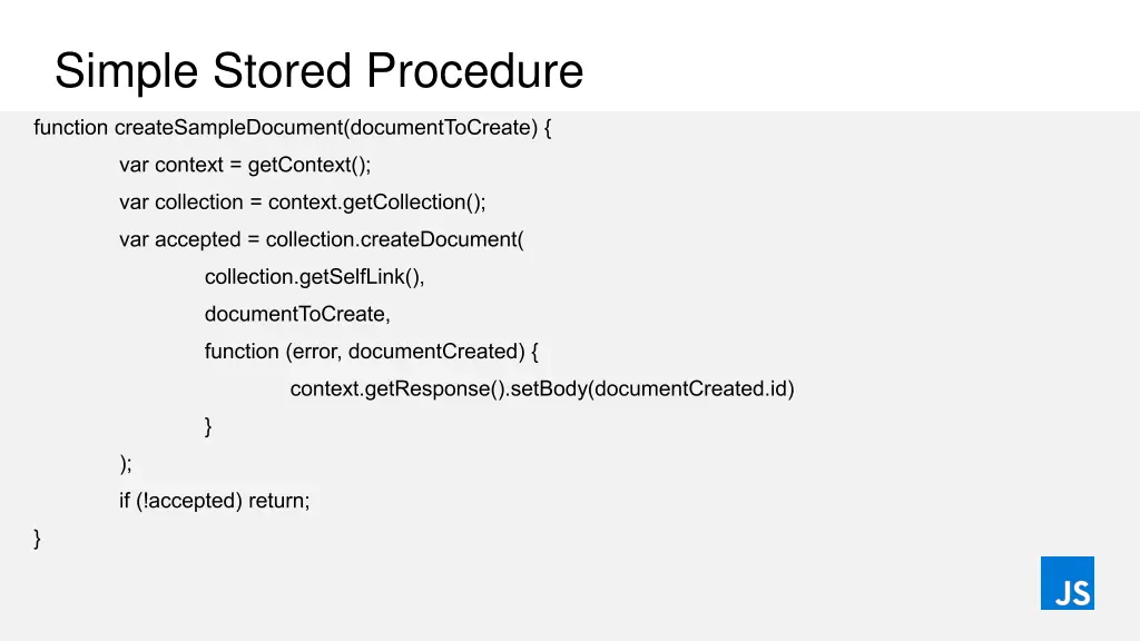 simple stored procedure