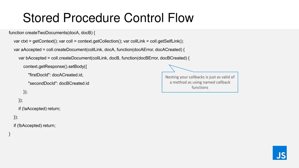 stored procedure control flow 1