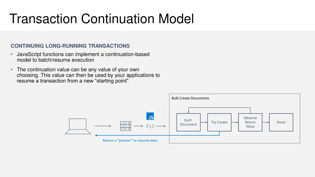 transaction continuation model