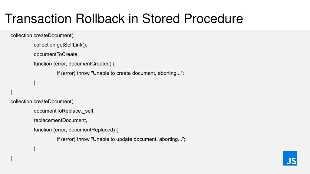 transaction rollback in stored procedure