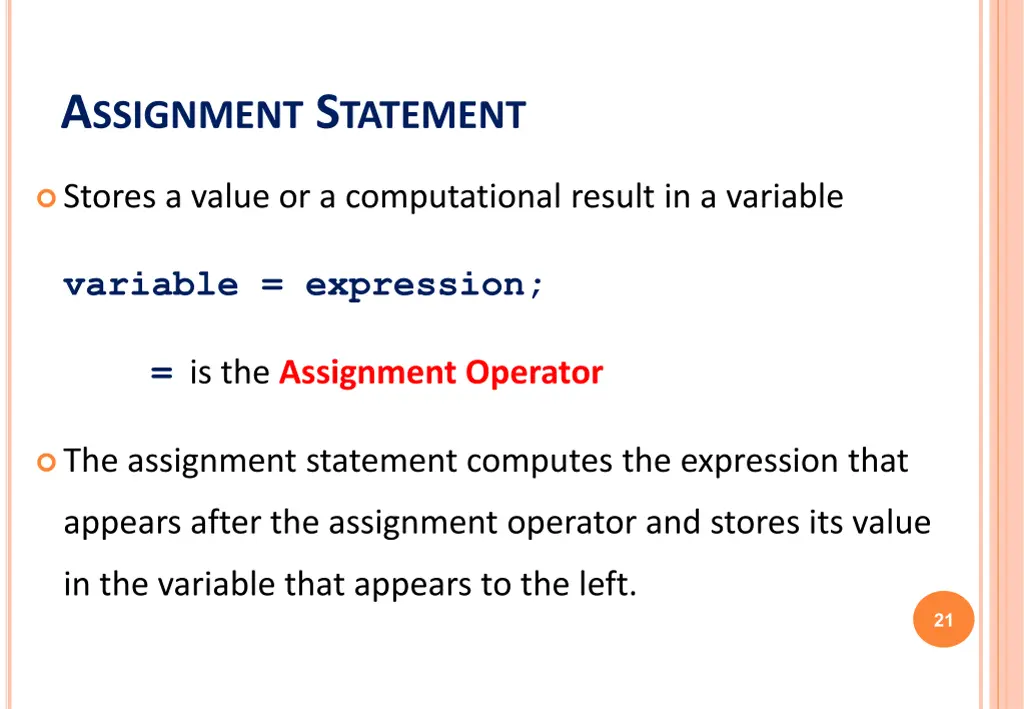 a ssignment s tatement