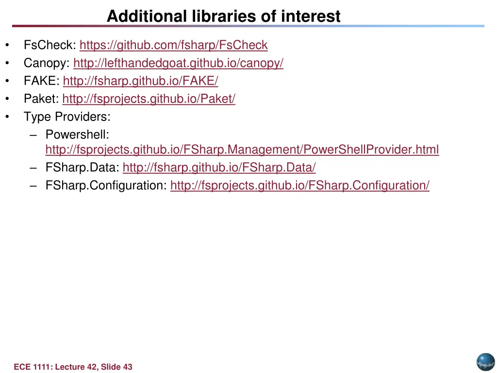 additional libraries of interest