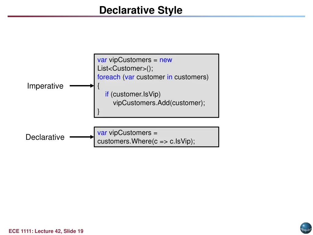 declarative style
