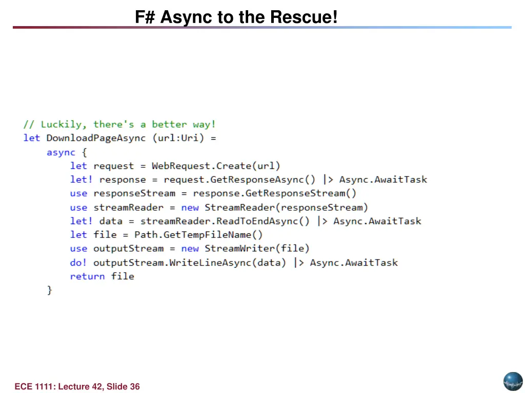 f async to the rescue