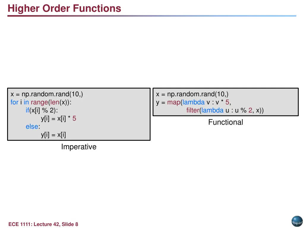 higher order functions 2