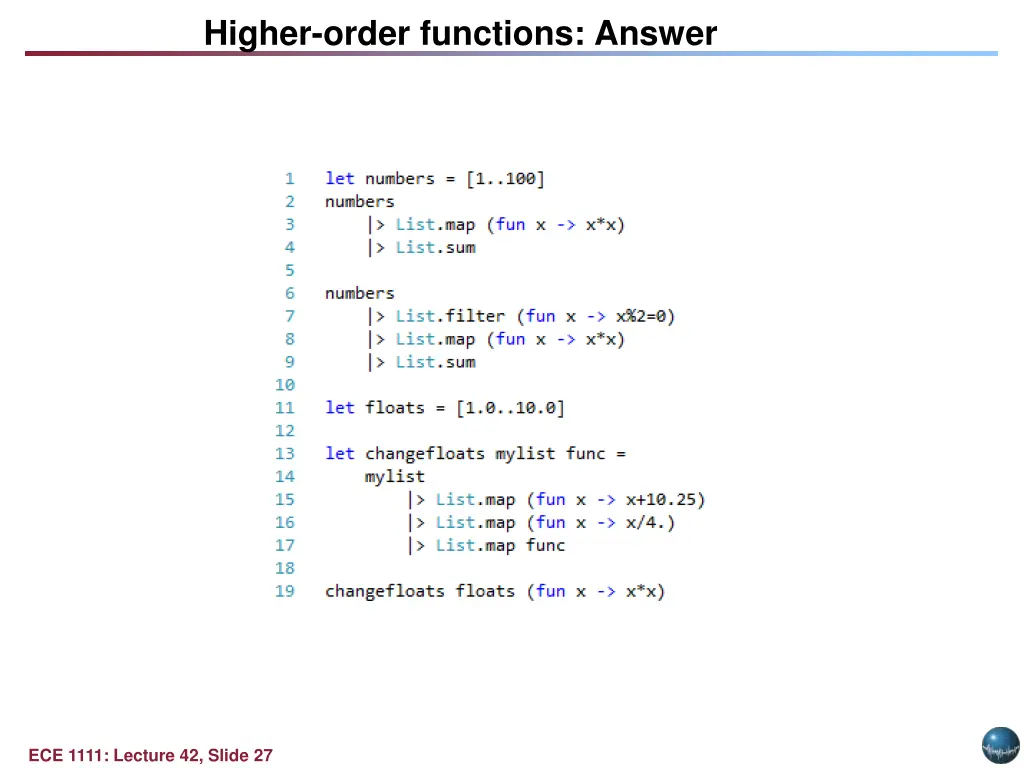 higher order functions answer