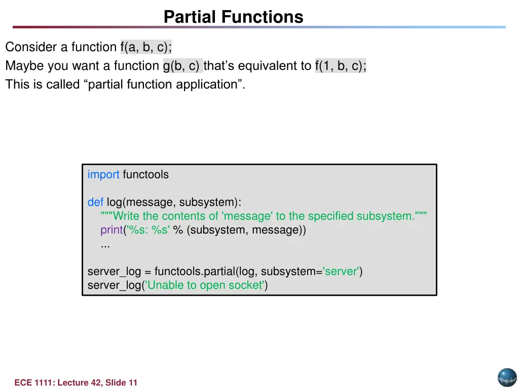 partial functions
