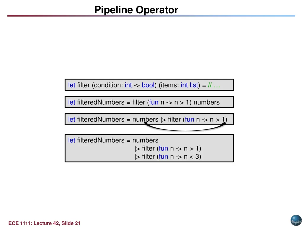 pipeline operator