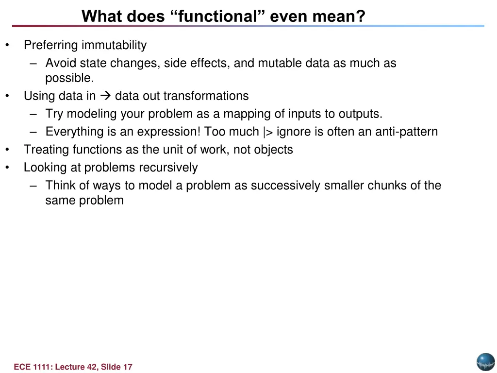 what does functional even mean