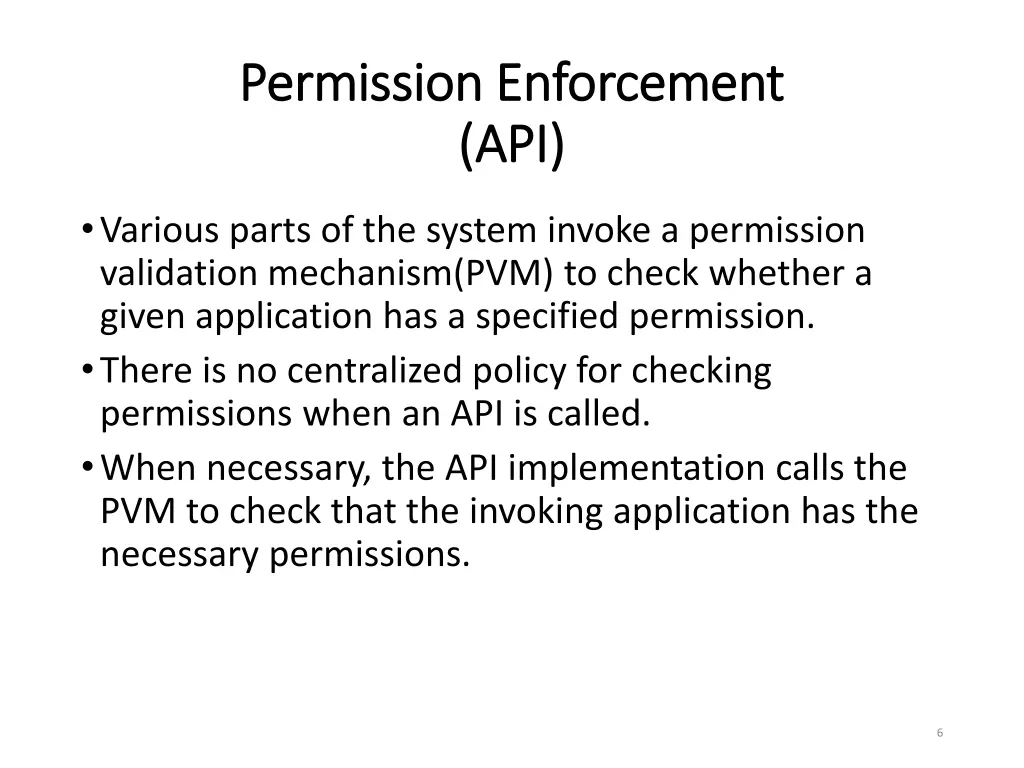 permission enforcement permission enforcement