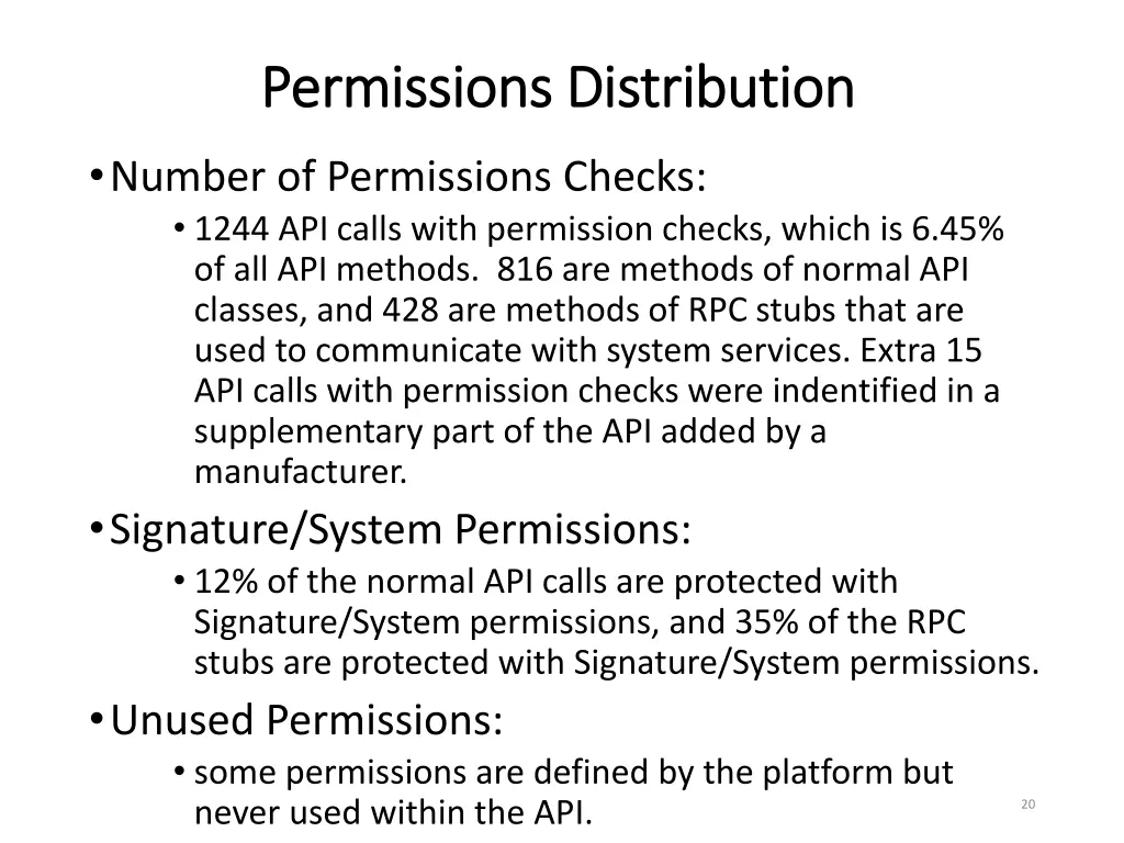 permissions distribution permissions distribution