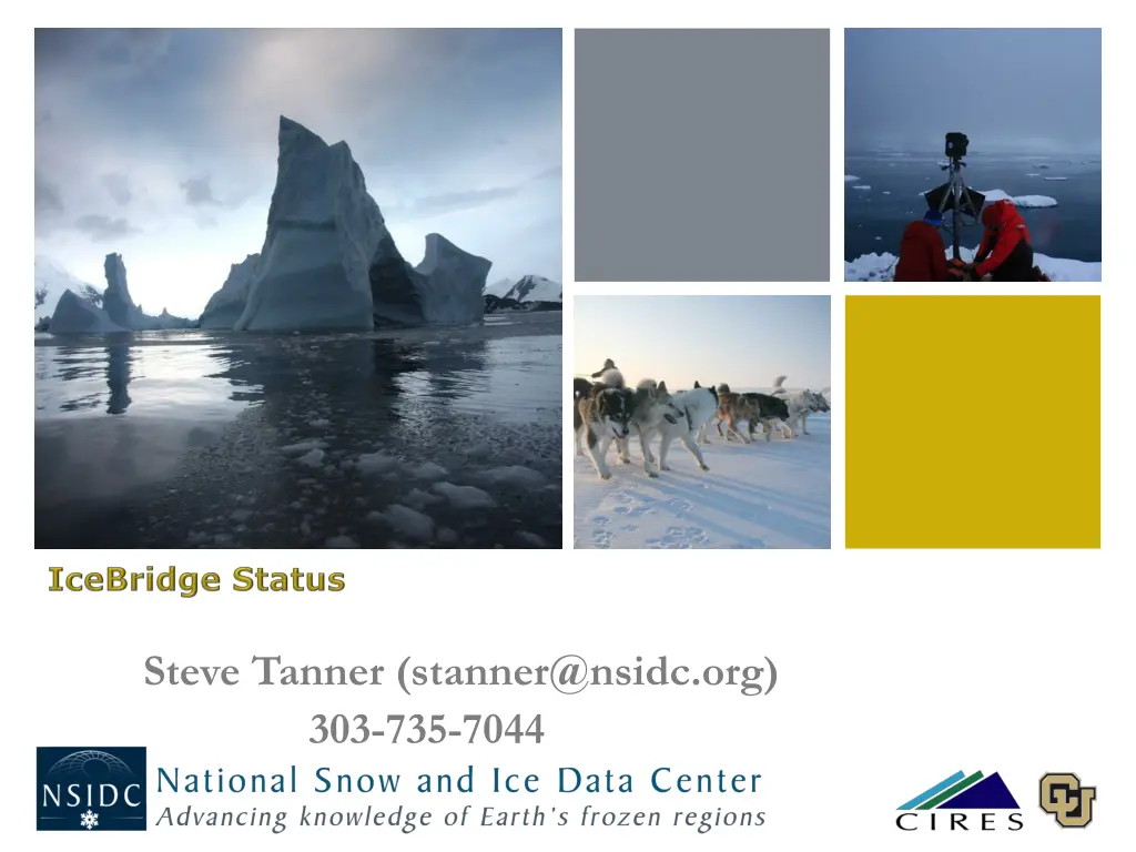 steve tanner stanner@nsidc org 303 735 7044