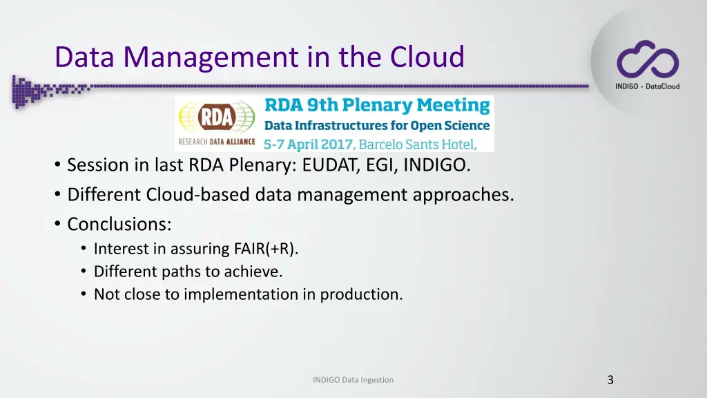 data management in the cloud