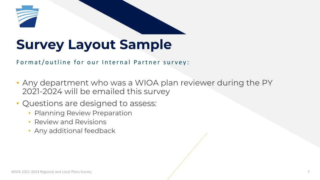 survey layout sample