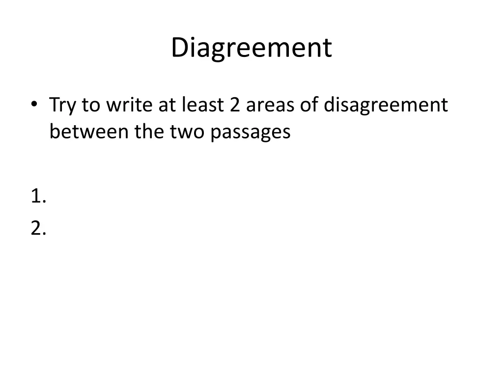 diagreement