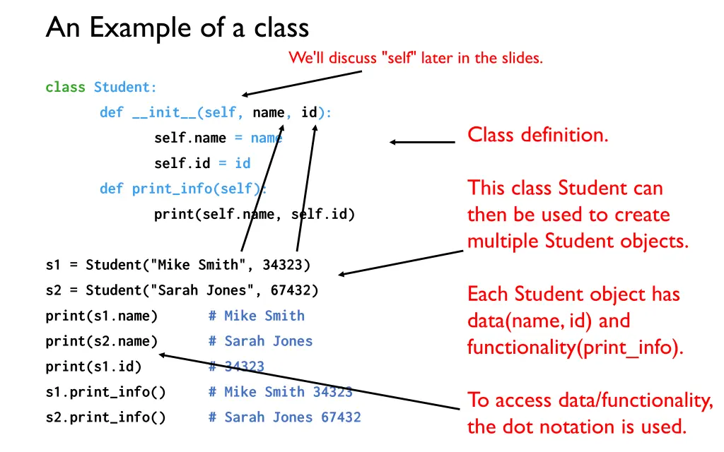 an example of a class
