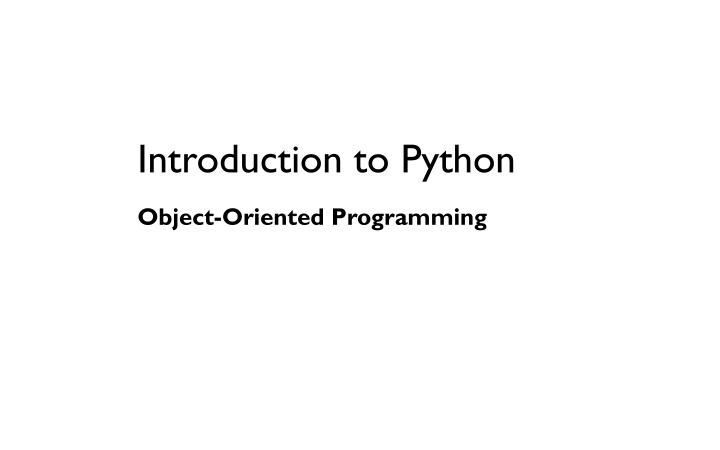 introduction to python