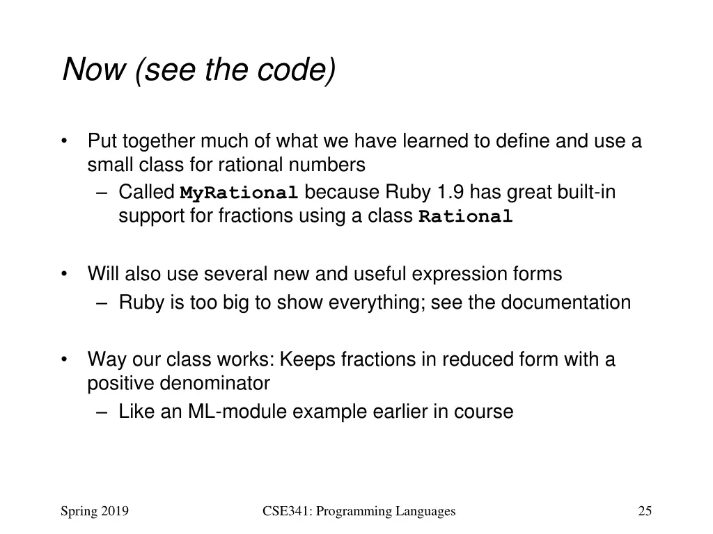 now see the code