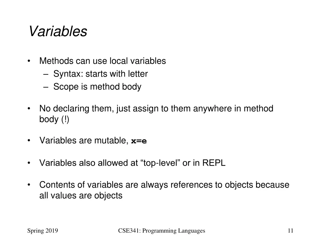 variables