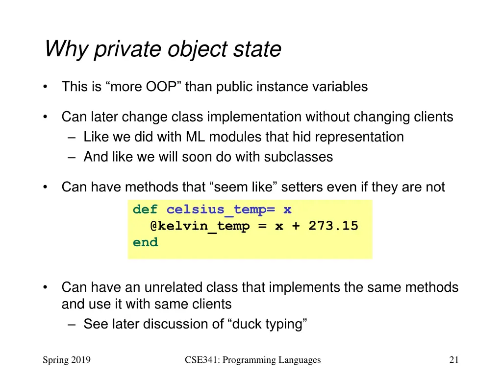 why private object state