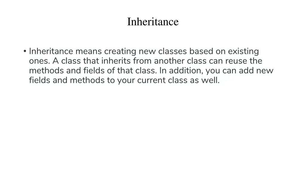 inheritance