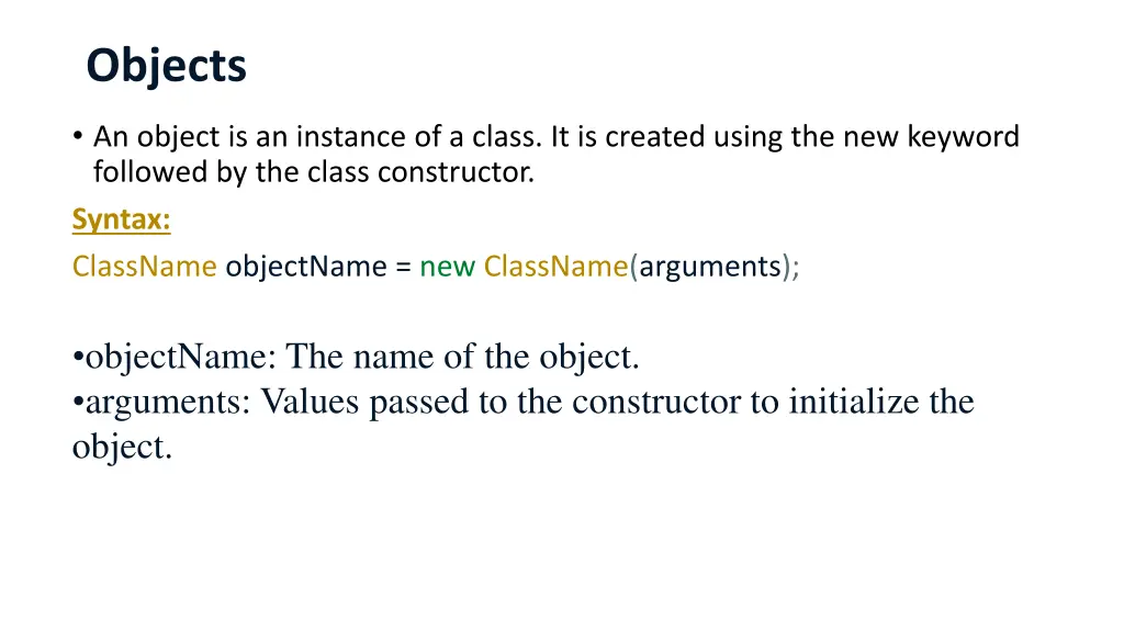objects