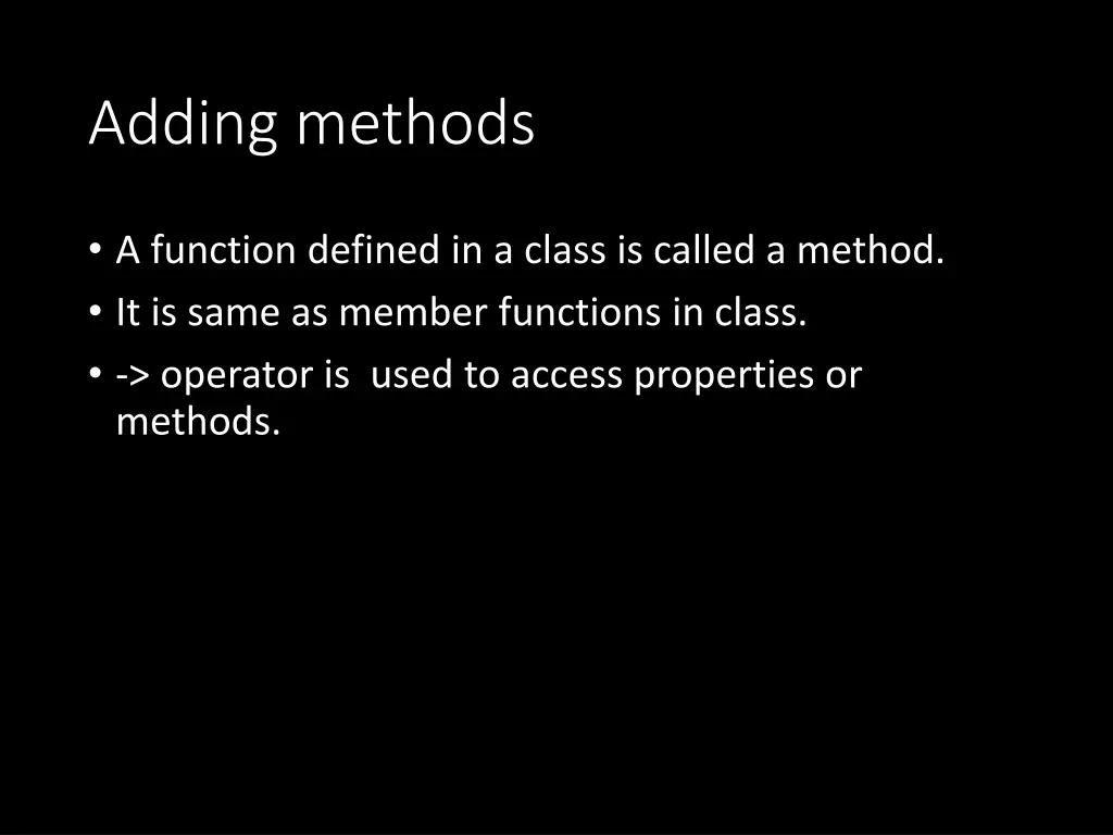 adding methods
