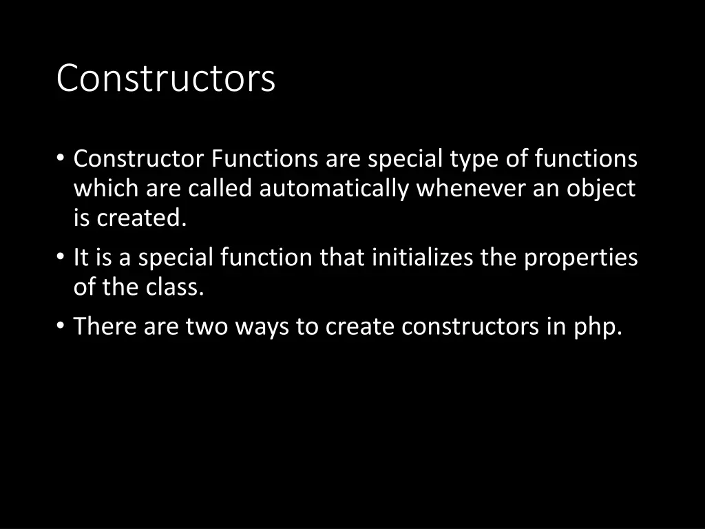 constructors
