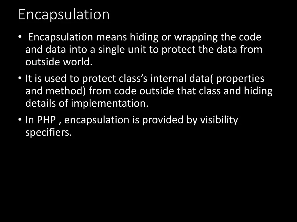 encapsulation