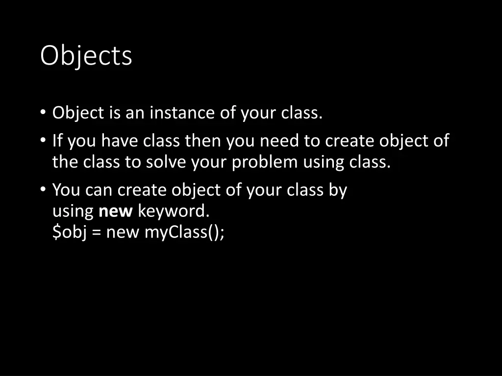 objects