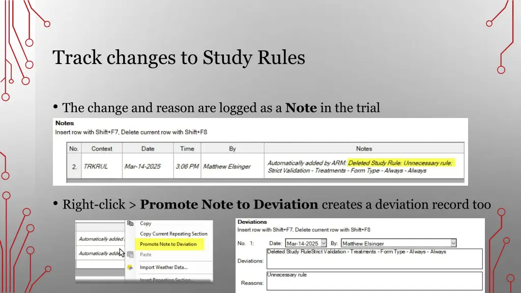 track changes to study rules 1