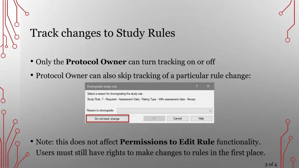track changes to study rules 2
